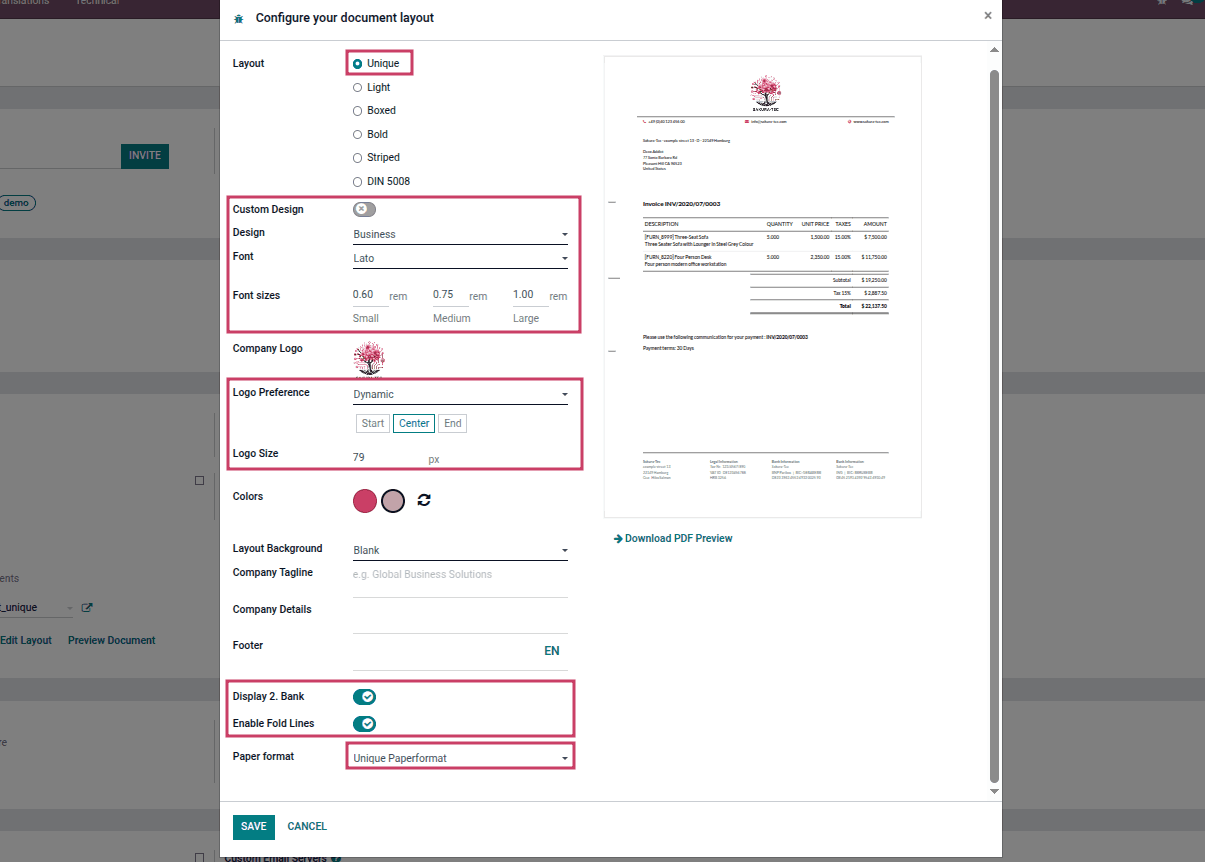 Customizable Report Features