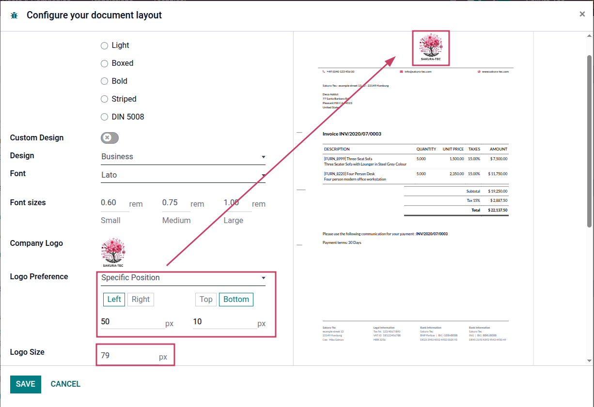 Precise Logo Control