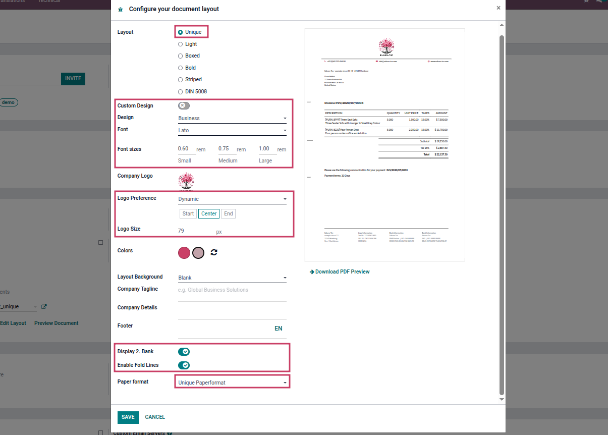 Customizable Report Features